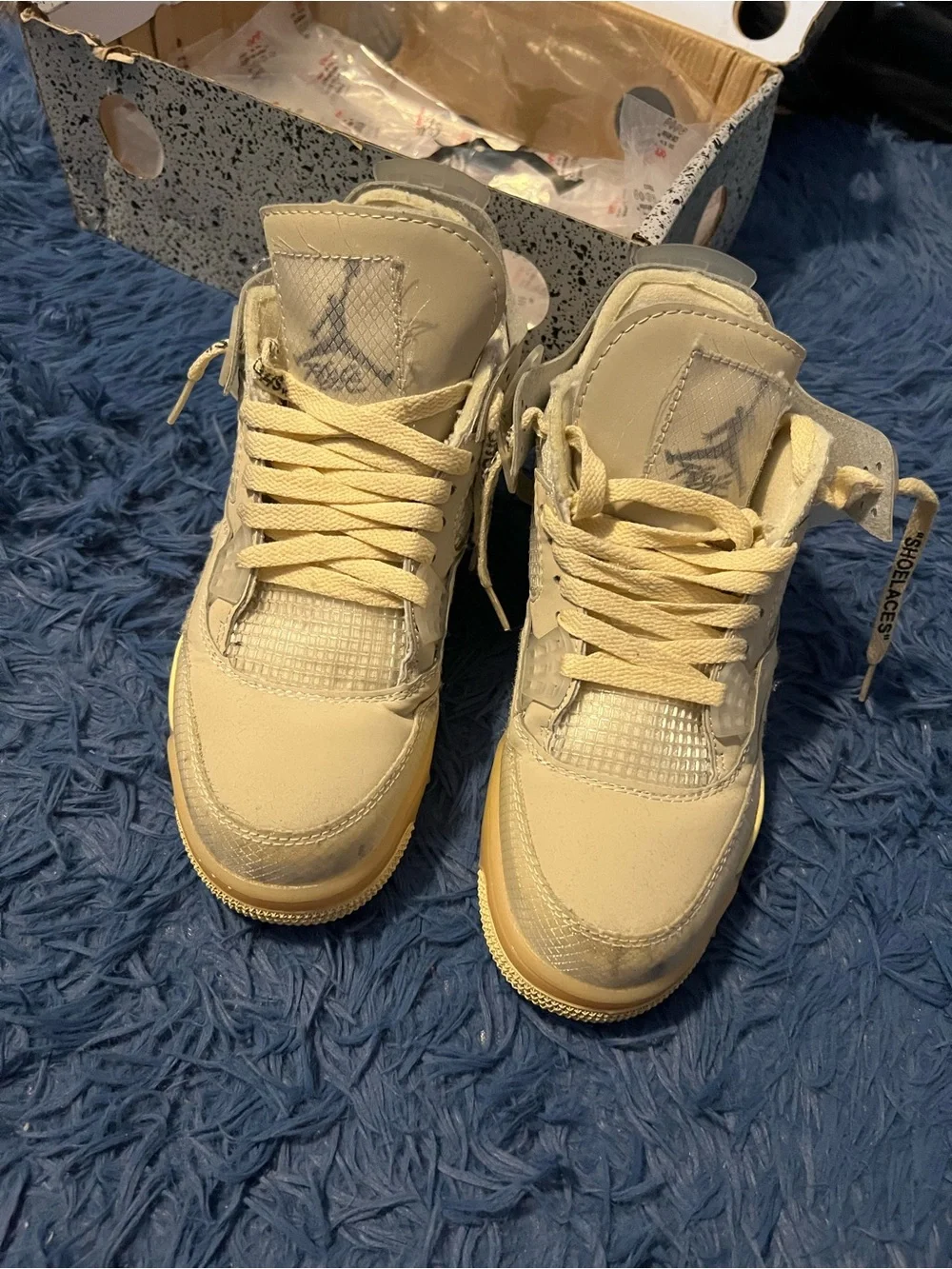 Jordan Men’s Beige/Tan Retro 'AIR' Basketball Sneakers